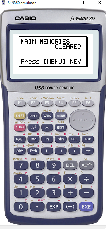 Casio FX-9860G SD Graphing Calculator Emulator Full Version