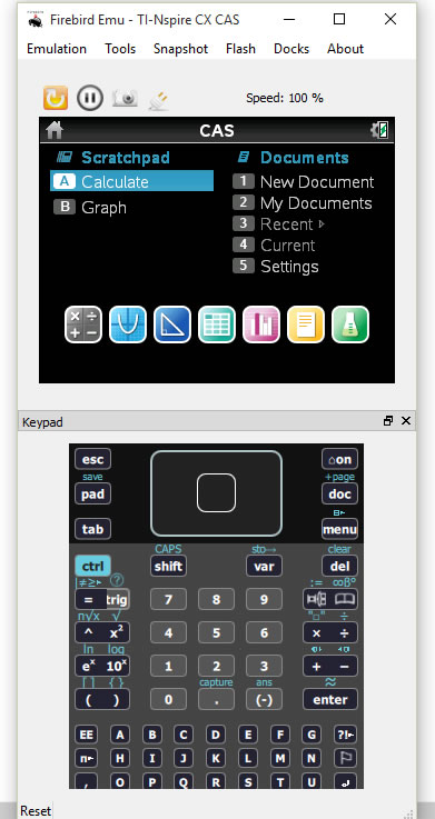 How to Emulate TI-Nspire CX CAS Touchpad on Mac Windows Linux with Firebird