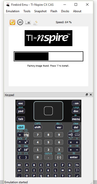 How to Emulate TI-Nspire CX CAS Touchpad on Mac Windows Linux with Firebird